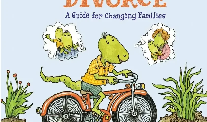 Dinosaurs Divorce: A Guide for Changing Families book cover, a helpful parenting tool for family transitions.